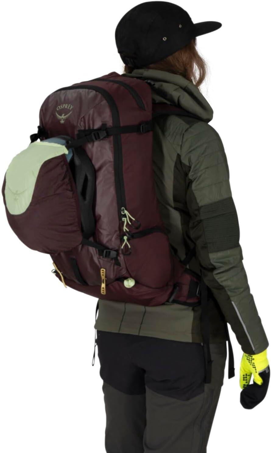 imageOsprey Firn 18L Ski and Snowboard Backpack Lightweight Touring Backpack Euphoria Purple MediumLargeSandy GreyTequila Orange