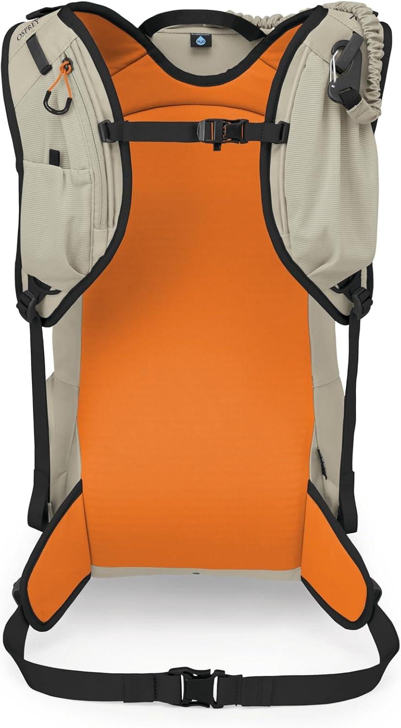 imageOsprey Firn 18L Ski and Snowboard Backpack Lightweight Touring Backpack Euphoria Purple MediumLargeSandy GreyTequila Orange