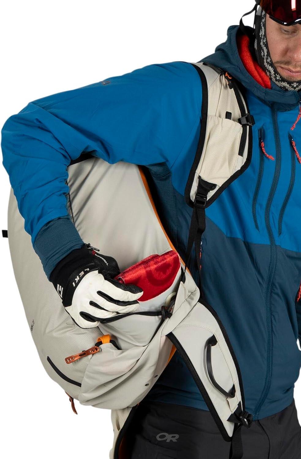 imageOsprey Firn 28L Ski and Snowboard Backpack Lightweight Touring Backpack Euphoria Purple SmallMediumSandy GreyTequila Orange