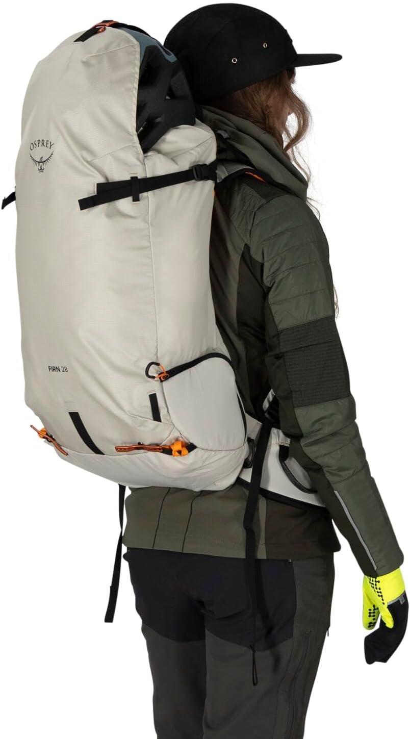 imageOsprey Firn 28L Ski and Snowboard Backpack Lightweight Touring Backpack Euphoria Purple SmallMediumSandy GreyTequila Orange