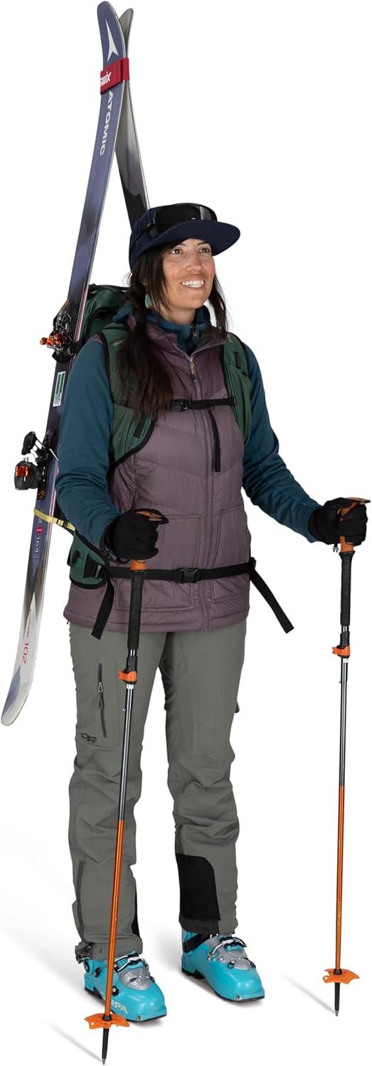 imageOsprey Firn 28L Ski and Snowboard Backpack Lightweight Touring Backpack Euphoria Purple SmallMediumTundra Green