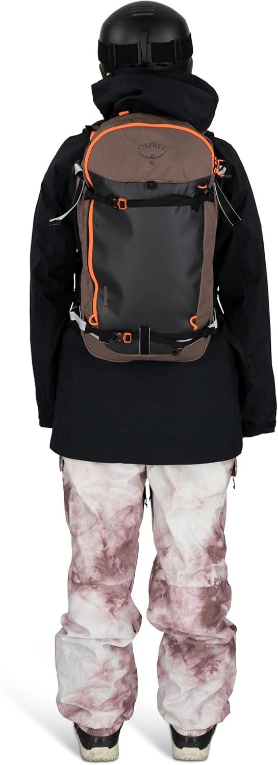 imageOsprey Sopris 32L Ski and Snowboard Backpack Avalanche Gear Carry Lightweight Backcountry Backpack for Women Ski amp Snowboard Carry Made with 100 Recycled Nylon Tundra GreenMagma Brown