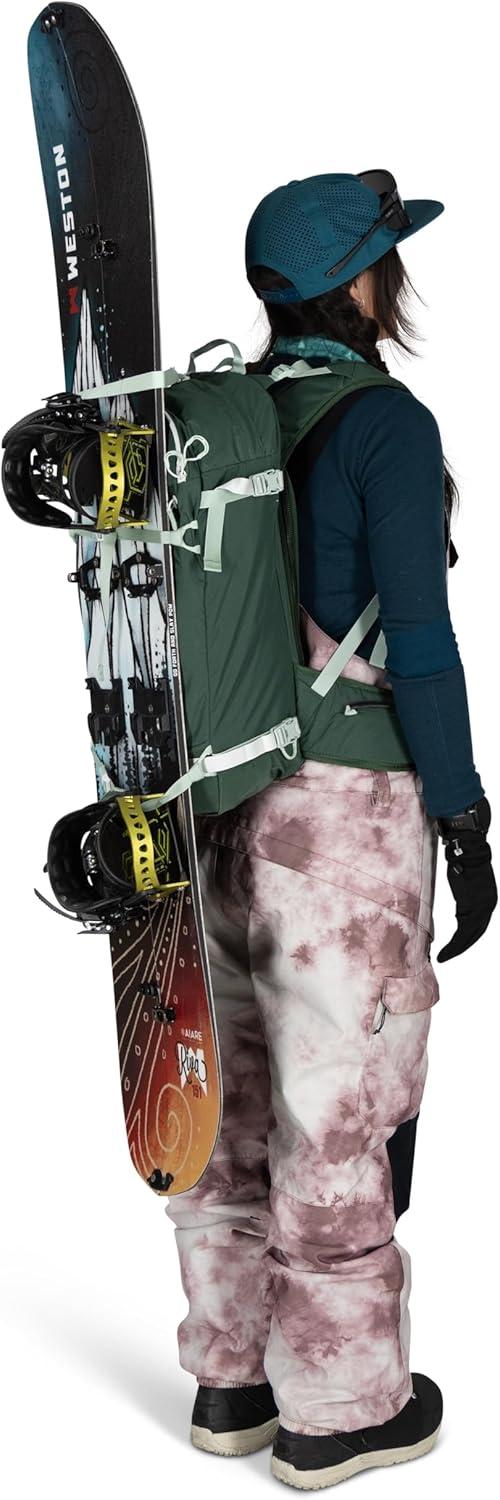 imageOsprey Sopris 32L Ski and Snowboard Backpack Avalanche Gear Carry Lightweight Backcountry Backpack for Women Ski amp Snowboard Carry Made with 100 Recycled Nylon Tundra GreenMagma Brown