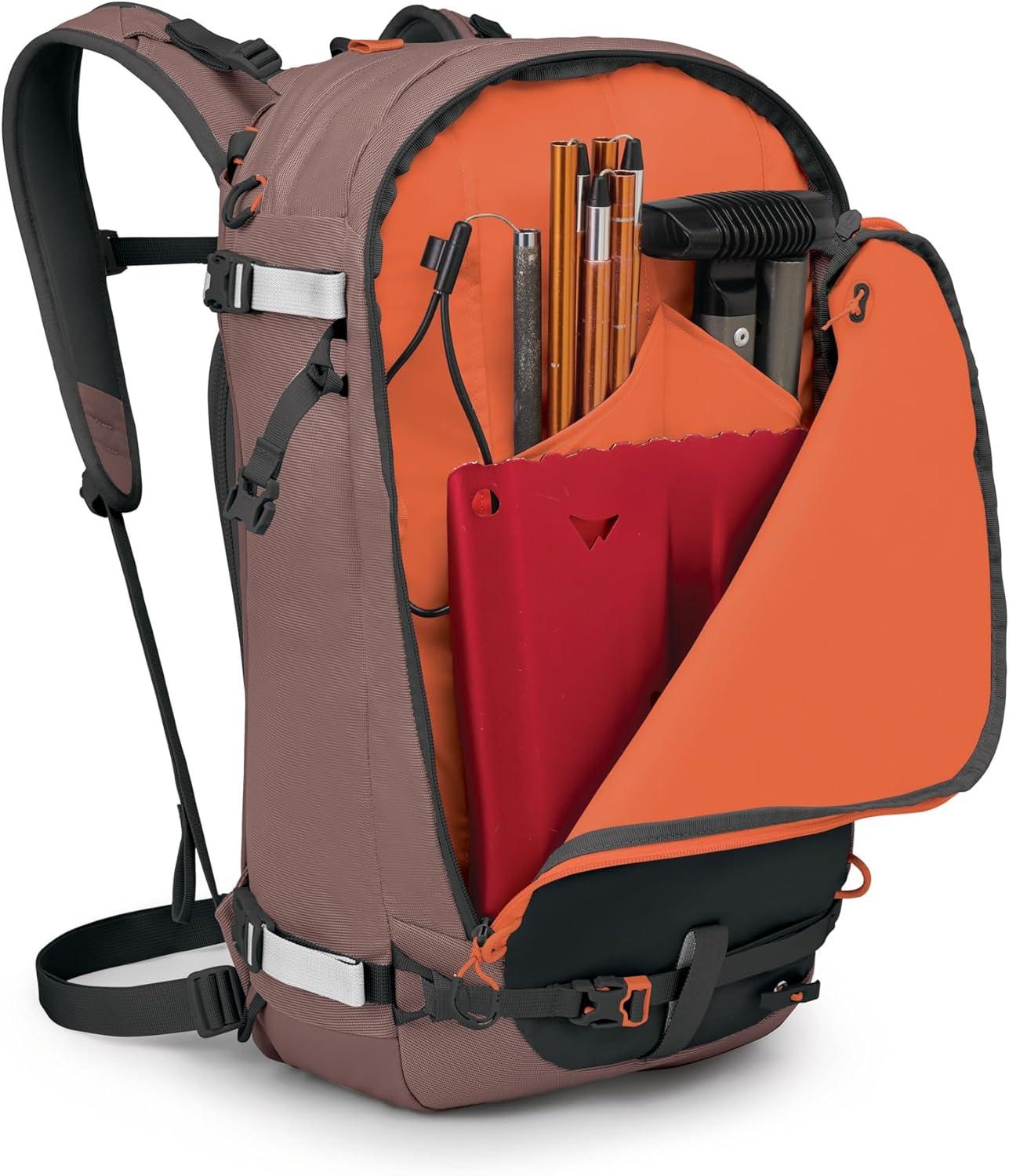 imageOsprey Sopris 32L Ski and Snowboard Backpack Avalanche Gear Carry Lightweight Backcountry Backpack for Women Ski amp Snowboard Carry Made with 100 Recycled Nylon Tundra GreenMagma Brown