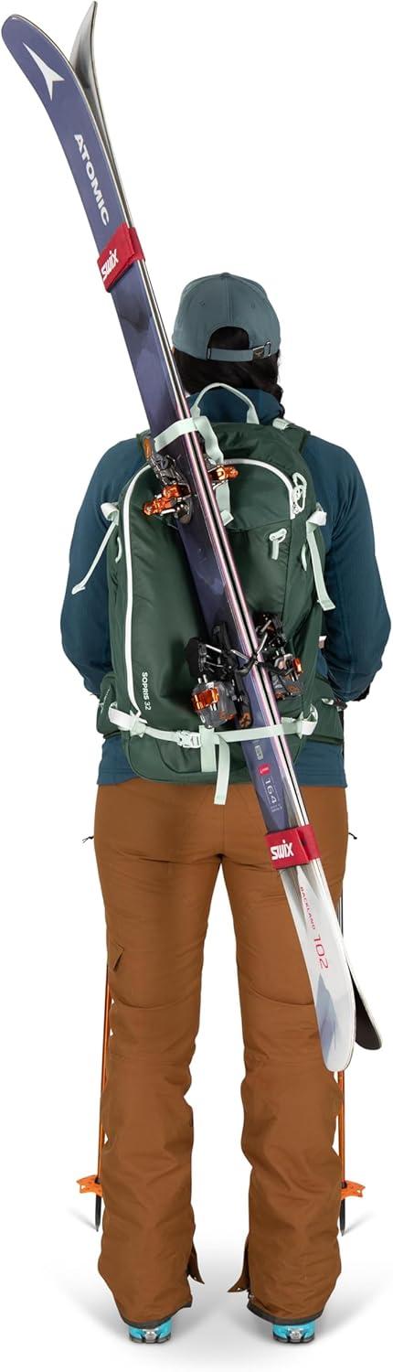 imageOsprey Sopris 32L Ski and Snowboard Backpack Avalanche Gear Carry Lightweight Backcountry Backpack for Women Ski amp Snowboard Carry Made with 100 Recycled Nylon Tundra GreenMagma Brown