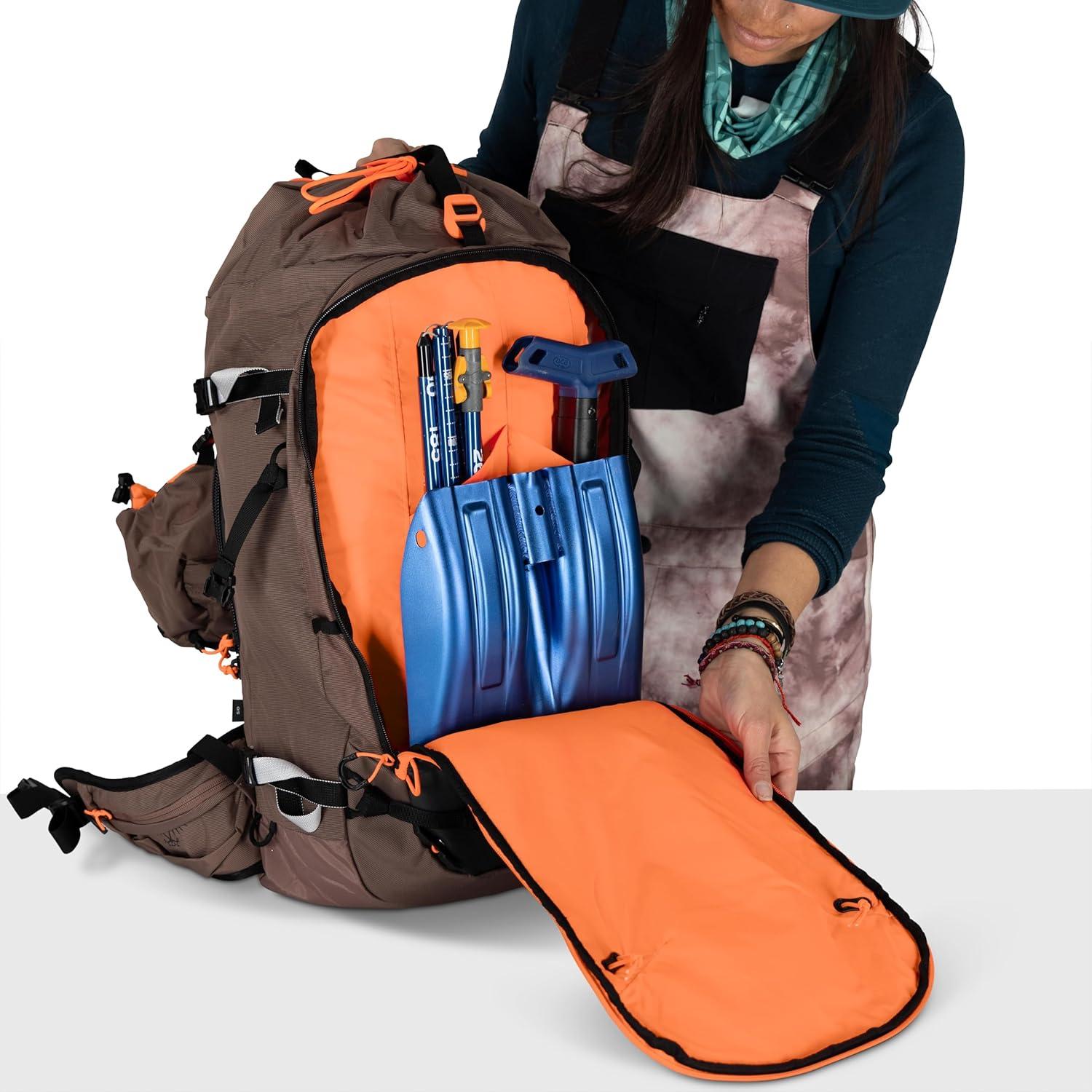 imageOsprey Sopris 32L Ski and Snowboard Backpack Avalanche Gear Carry Lightweight Backcountry Backpack for Women Ski amp Snowboard Carry Made with 100 Recycled Nylon Tundra GreenMagma Brown