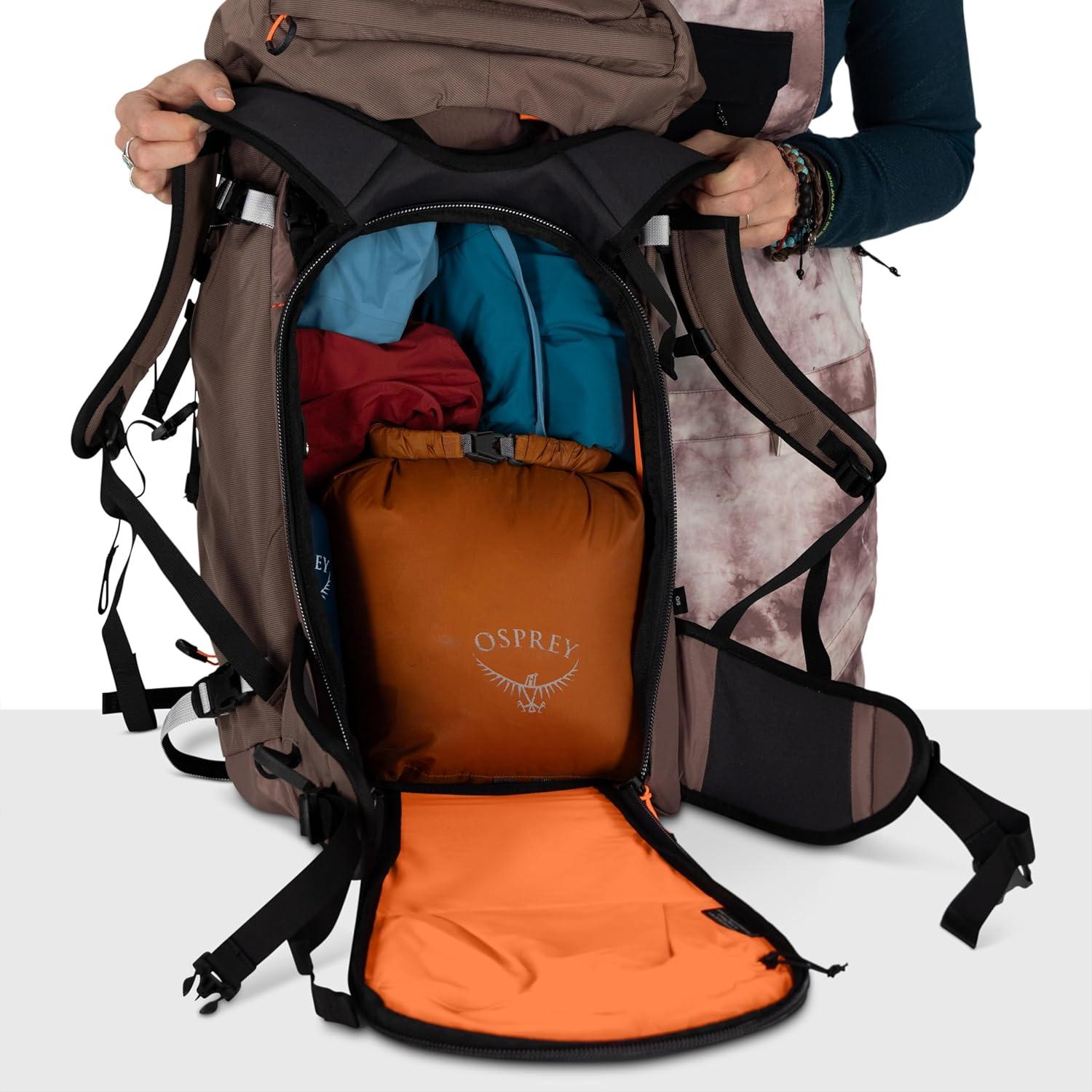 imageOsprey Sopris 32L Ski and Snowboard Backpack Avalanche Gear Carry Lightweight Backcountry Backpack for Women Ski amp Snowboard Carry Made with 100 Recycled Nylon Tundra GreenMagma Brown