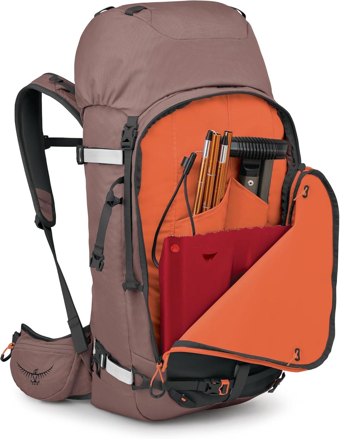 imageOsprey Sopris 32L Ski and Snowboard Backpack Avalanche Gear Carry Lightweight Backcountry Backpack for Women Ski amp Snowboard Carry Made with 100 Recycled Nylon Tundra GreenMagma Brown