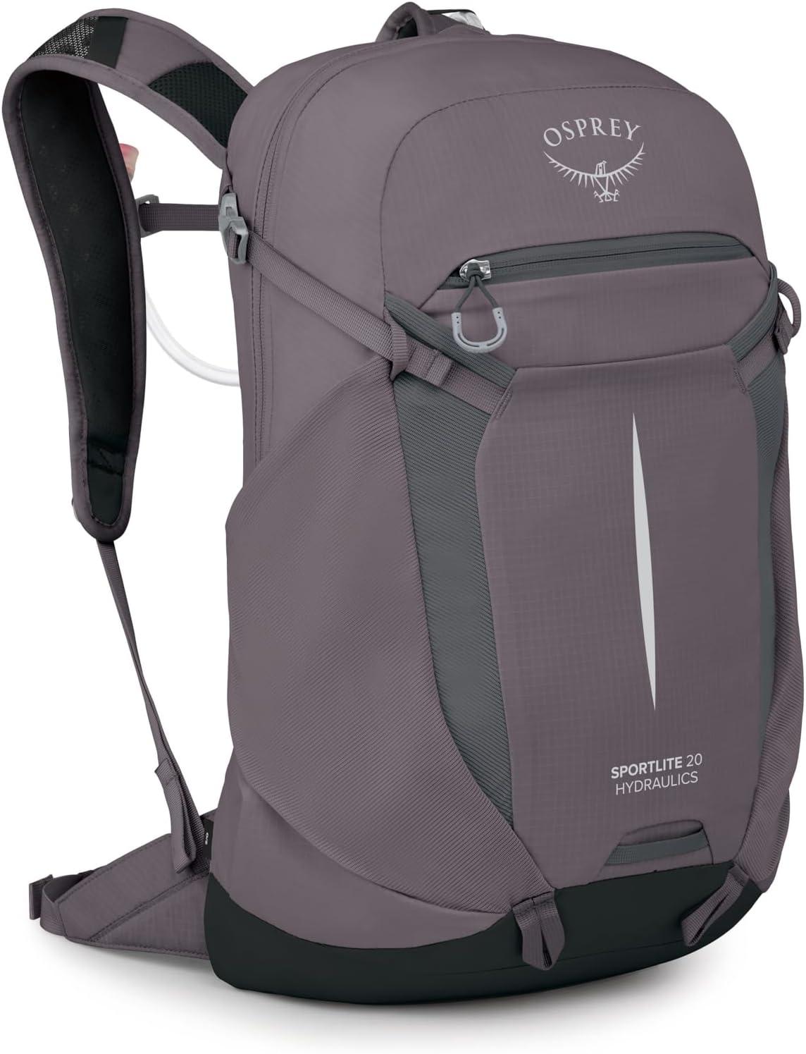 imageOsprey Sportlite Lightweight Hiking Backpack with Hydraulics Reservoir for Men amp Women Everyday Hydration Travel BagGraphite Purple