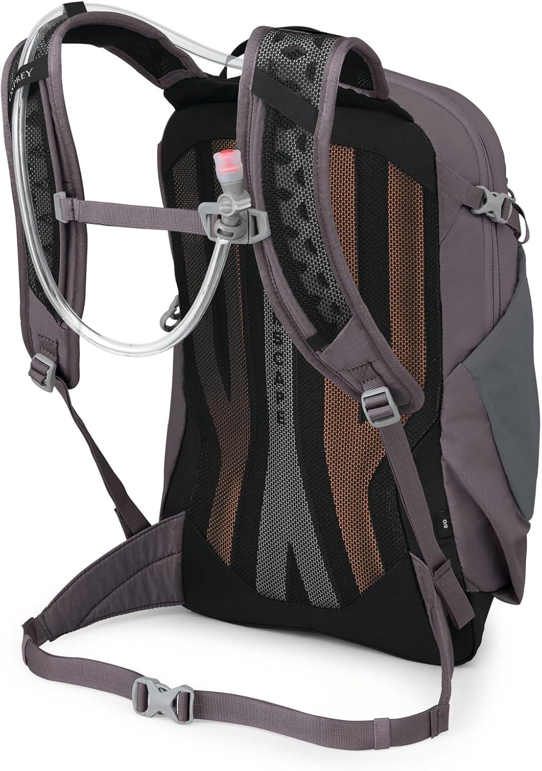 imageOsprey Sportlite Lightweight Hiking Backpack with Hydraulics Reservoir for Men amp Women Everyday Hydration Travel BagGraphite Purple