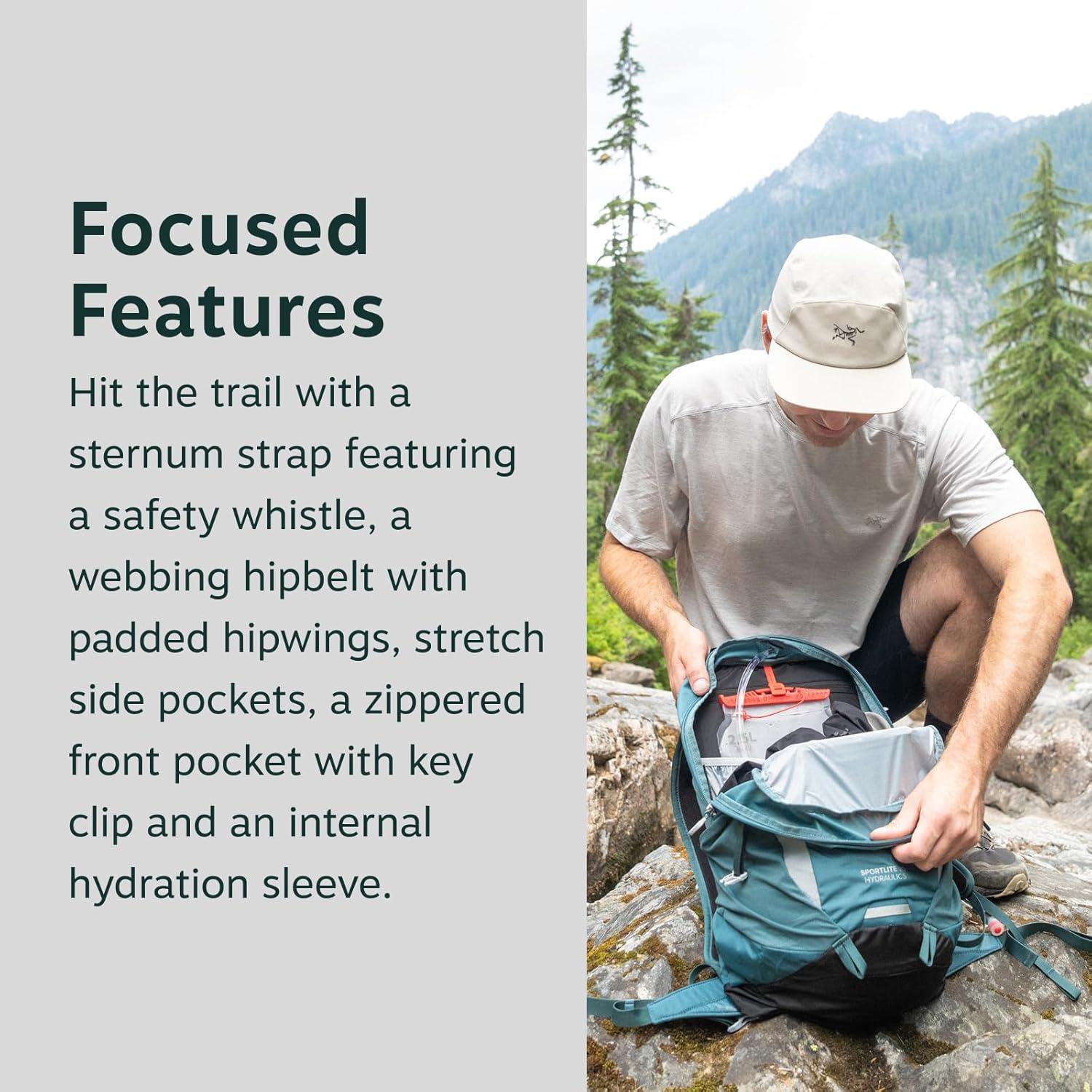 imageOsprey Sportlite Lightweight Hiking Backpack with Hydraulics Reservoir for Men amp Women Everyday Hydration Travel BagRaven Black