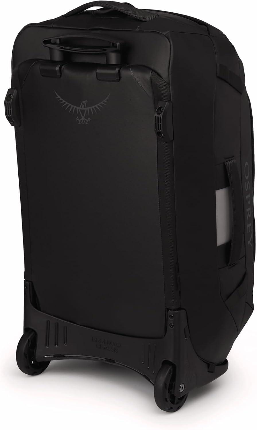 imageOsprey Transporter 60L Wheeled Travel Duffel Bag Lightweight Rolling Suitcase for Men and Women Blue FlameNocturnal BlueRaven Black