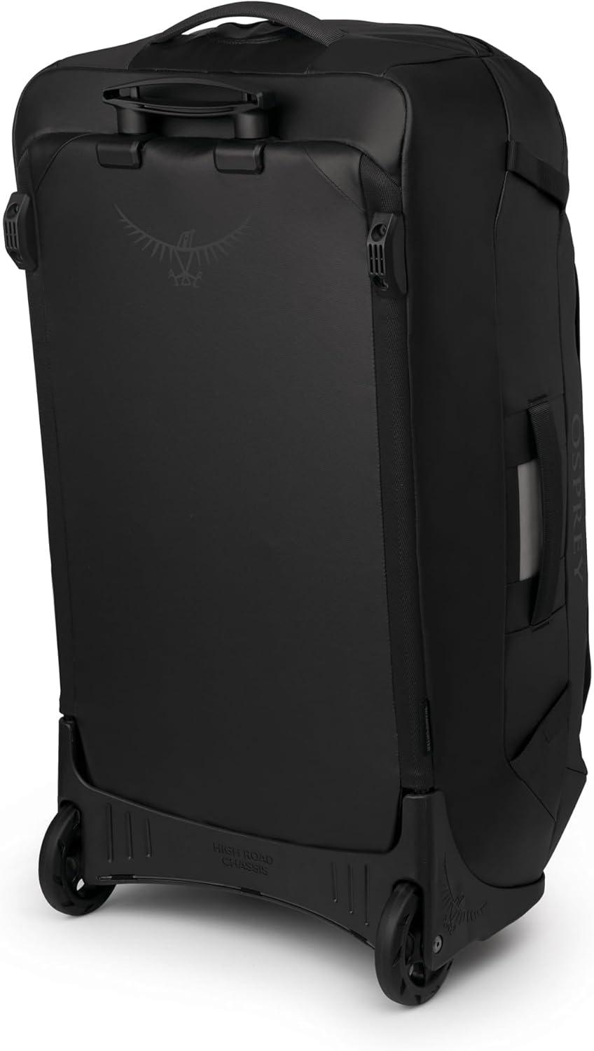 imageOsprey Transporter 60L Wheeled Travel Duffel Bag Lightweight Rolling Suitcase for Men and Women Blue FlameNocturnal BlueRaven Black