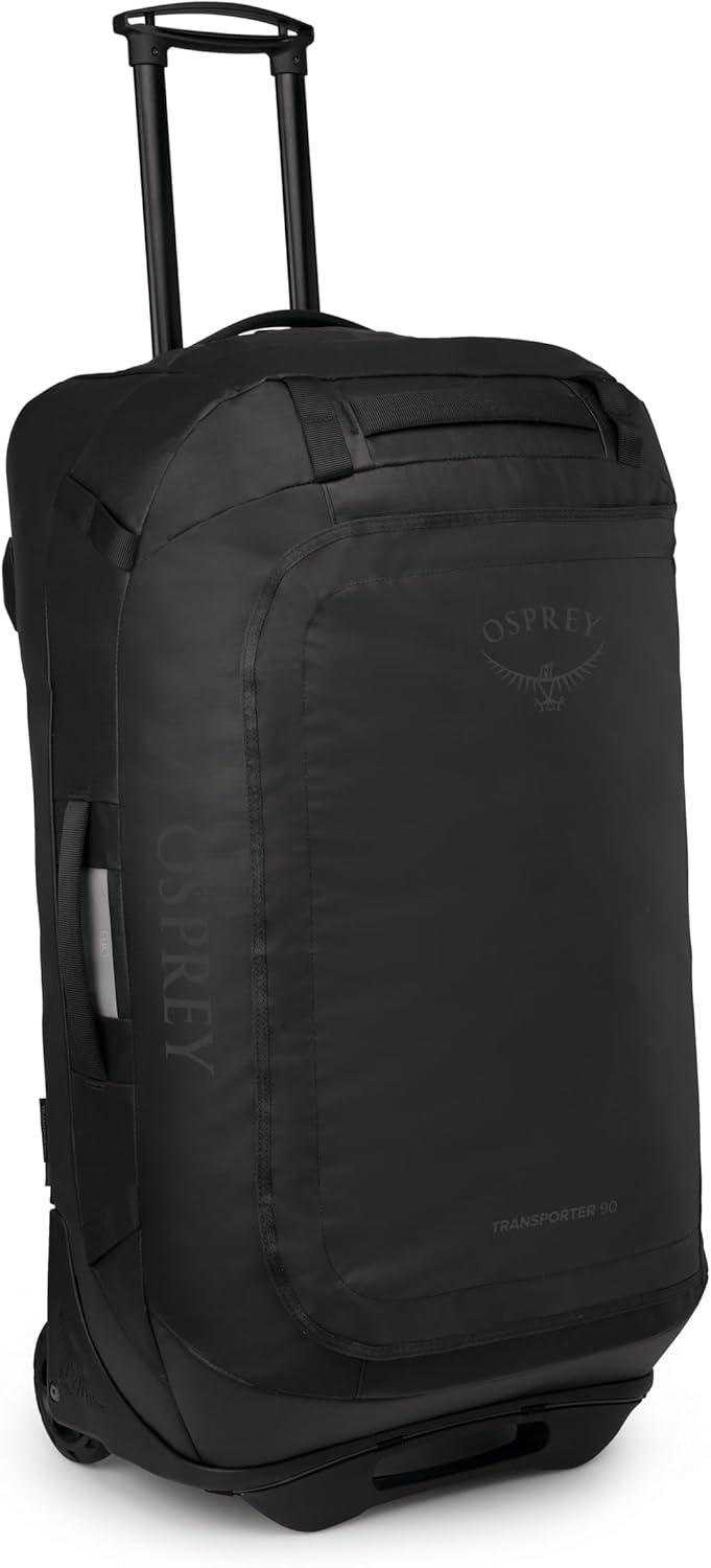 imageOsprey Transporter 60L Wheeled Travel Duffel Bag Lightweight Rolling Suitcase for Men and Women Blue FlameNocturnal BlueRaven Black