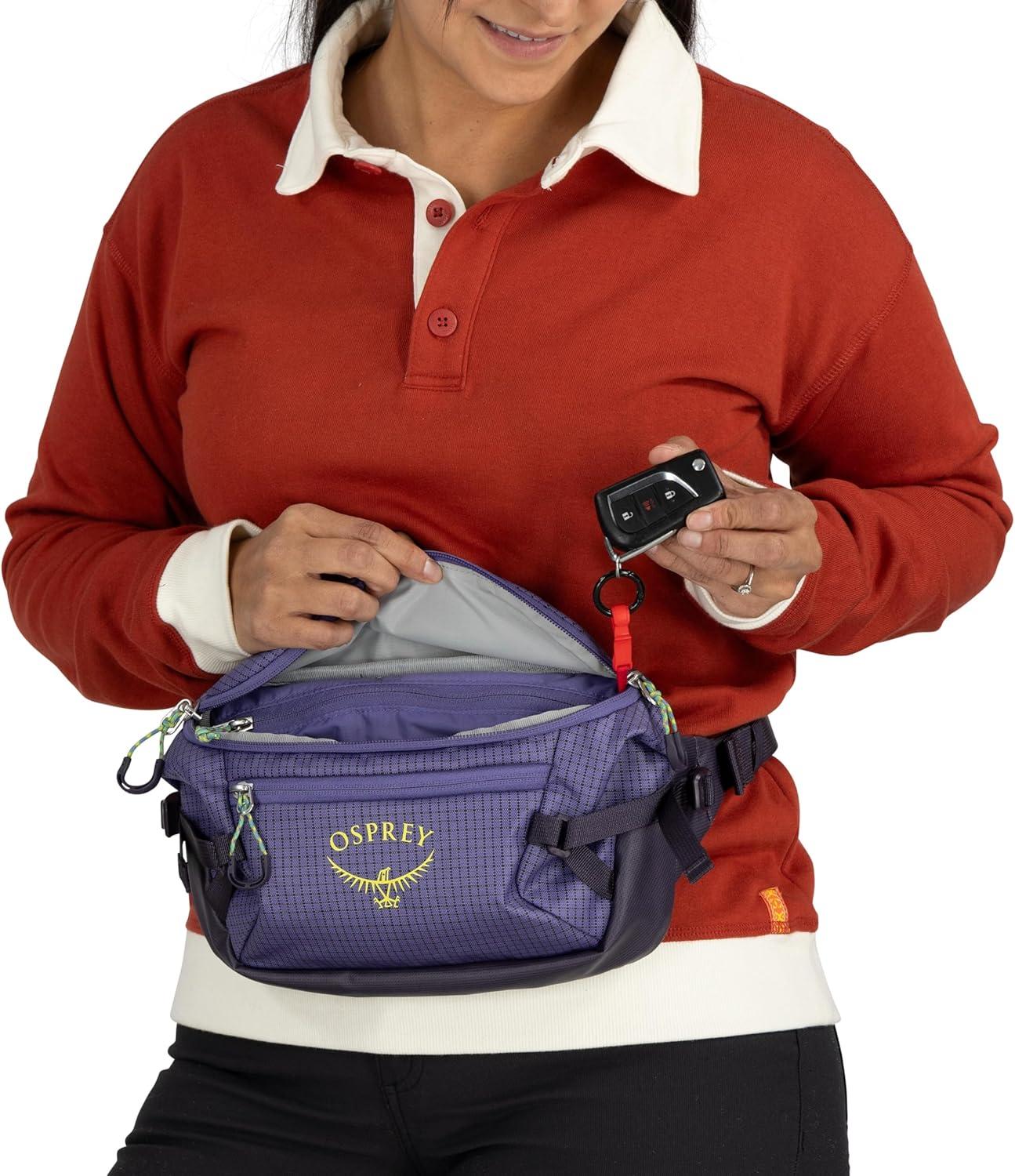 imageOsprey Transporter Commuter Waist Pack Travel Fanny Pack Lightweight Crossbody BagEuphoria PurplePurple Ink