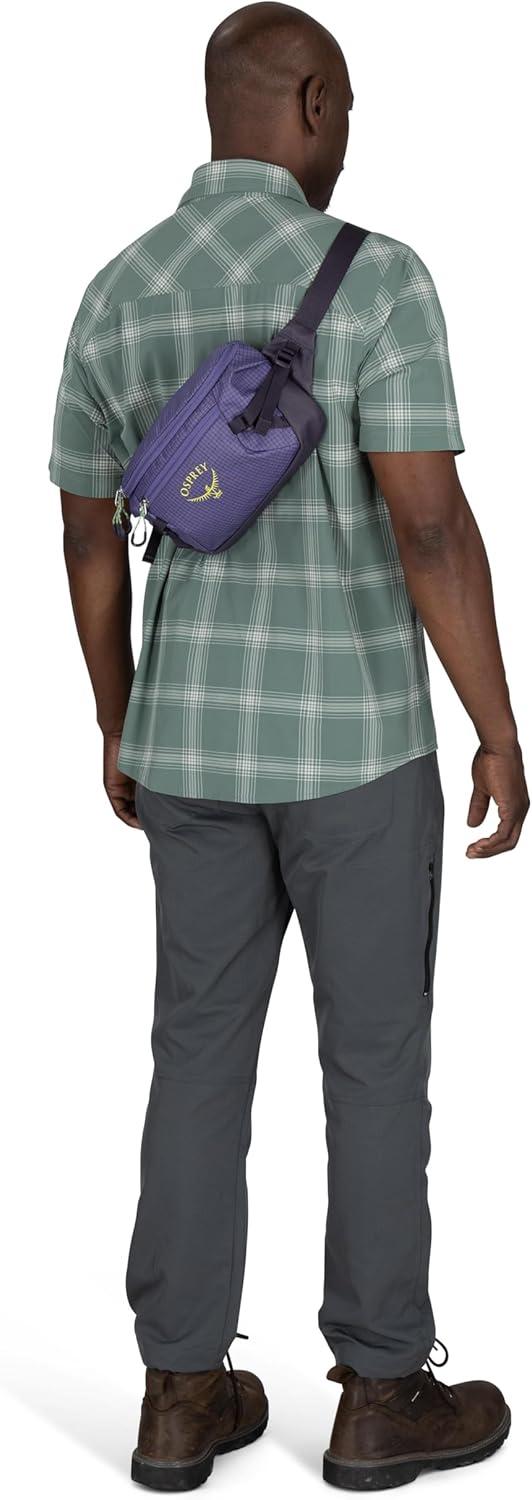 imageOsprey Transporter Commuter Waist Pack Travel Fanny Pack Lightweight Crossbody BagEuphoria PurplePurple Ink