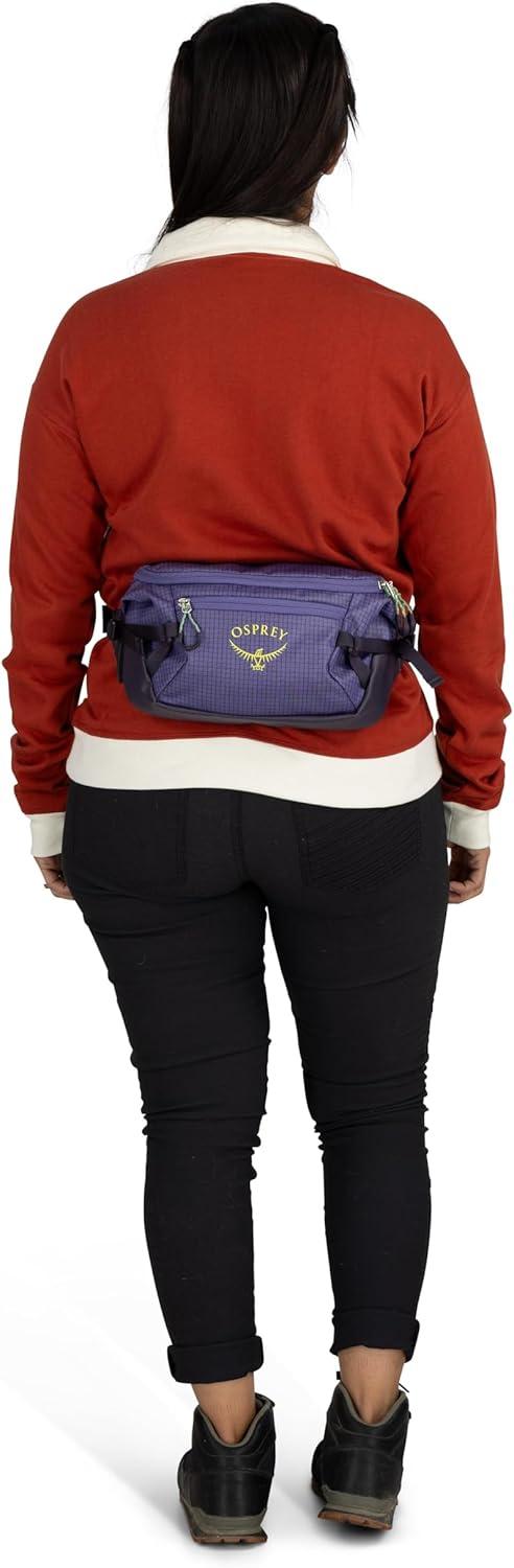 imageOsprey Transporter Commuter Waist Pack Travel Fanny Pack Lightweight Crossbody BagMystery Whitemoody Burgundy