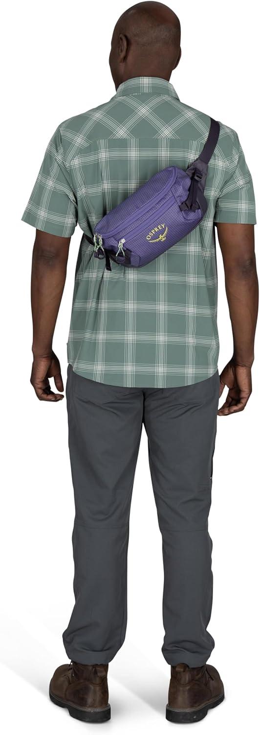 imageOsprey Transporter Commuter Waist Pack Travel Fanny Pack Lightweight Crossbody BagMystery Whitemoody Burgundy