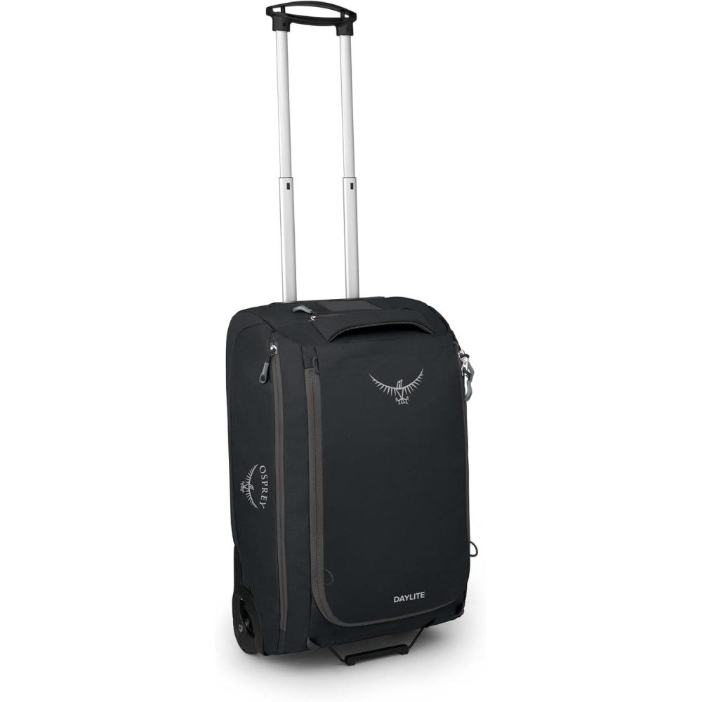 imageOsprey Daylite 40L Wheeled Carry On Collapsible Travel Duffel Bag Lightweight Rolling Suitcase Blue SpikemossAlkalineBlack