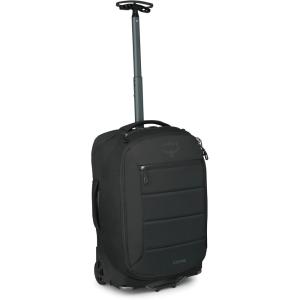 Osprey Ozone 2-Wheel Carry-On – Lightweight Carry-On Luggage with Oversized Wheels and Trolley Handle – Rolling Travel Suitcase for Air Travel, Overhead Compartments and Weekend Trips, Black(Black)