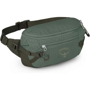 Osprey Transporter Commuter Waist Pack – Travel Fanny Pack – Lightweight Crossbody Bag(Pine Leaf/Earl Grey)