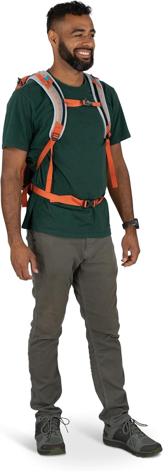 imageOsprey Hikelite 18L Lightweight Hiking Backpack  Durable Travel Daypack with Rain Cover for Men and Women Purple InkPurple DuskCheddar OrangeKoi OrangeBlue Venture