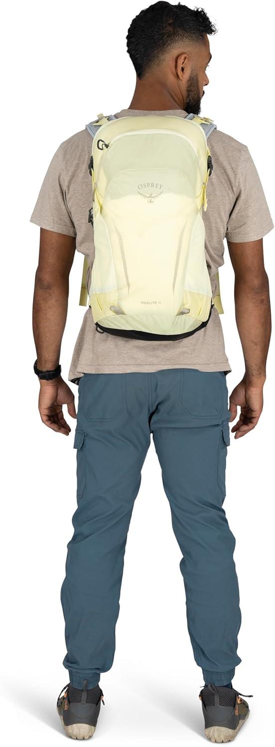 imageOsprey Hikelite 18L Lightweight Hiking Backpack  Durable Travel Daypack with Rain Cover for Men and Women Purple InkPurple DuskCheddar OrangeStardust YellowGray Wolf