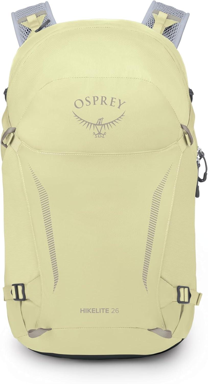 imageOsprey Hikelite 26L Hiking Backpack for Men and Women Lightweight Breathable Backpanel and Raincover Ideal for Hikes Travel and Everyday Use in Any Weather Purple InkPurple DuskCheddar OrangeStardust YellowGray Wolf