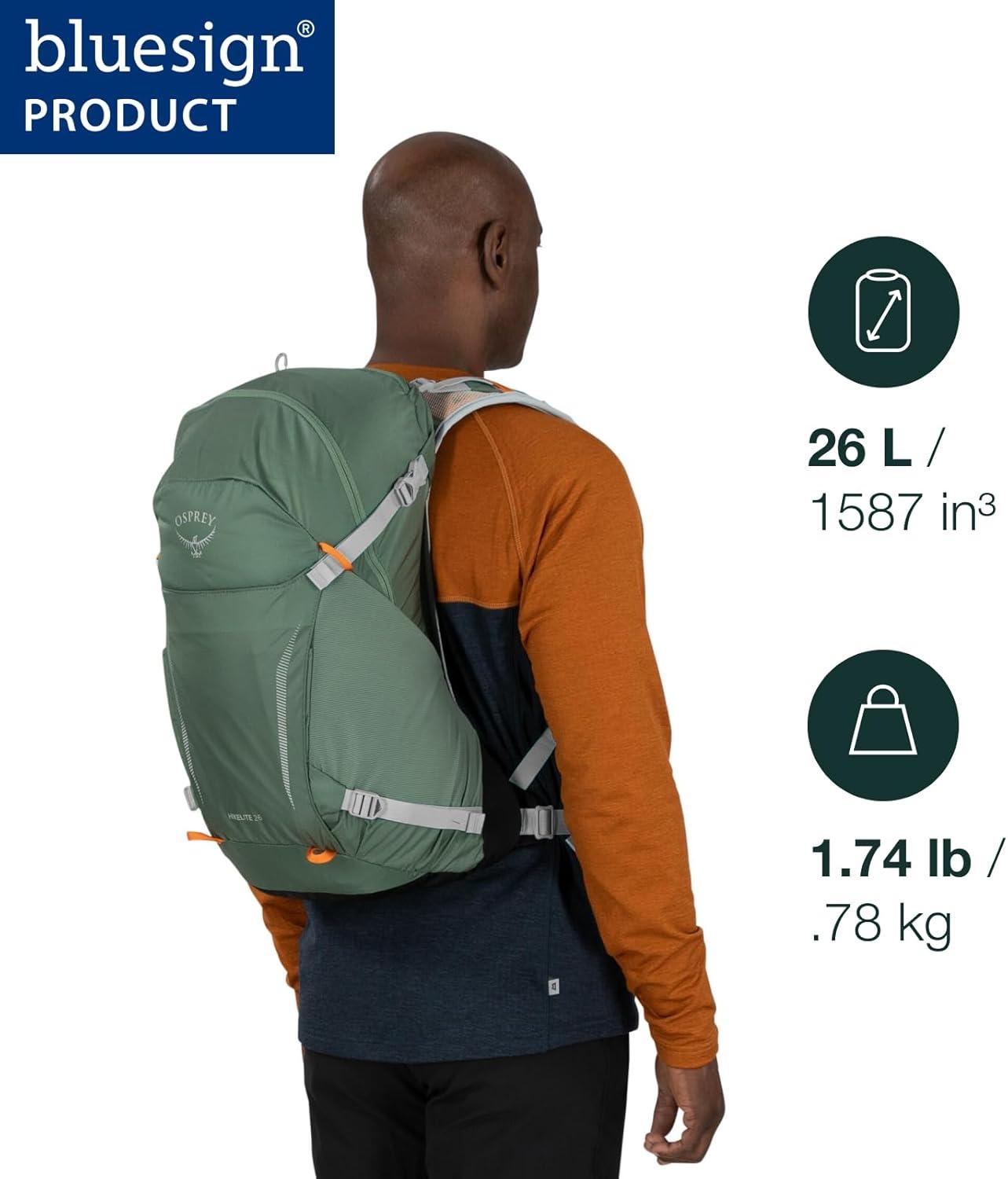 imageOsprey Hikelite 26L Hiking Backpack for Men and Women Lightweight Breathable Backpanel and Raincover Ideal for Hikes Travel and Everyday Use in Any Weather Purple InkPurple DuskCheddar OrangeBlack