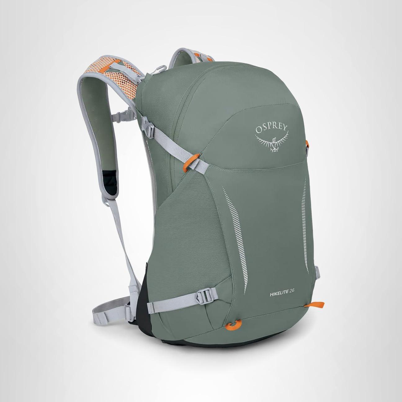 imageOsprey Hikelite 26L Hiking Backpack for Men and Women Lightweight Breathable Backpanel and Raincover Ideal for Hikes Travel and Everyday Use in Any Weather Purple InkPurple DuskCheddar OrangePine Leaf Green