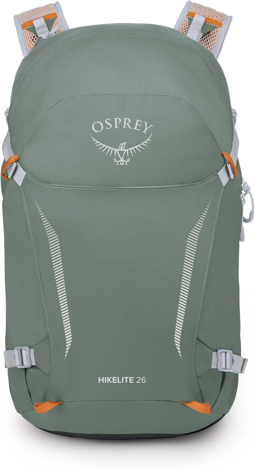 imageOsprey Hikelite 26L Hiking Backpack for Men and Women Lightweight Breathable Backpanel and Raincover Ideal for Hikes Travel and Everyday Use in Any Weather Purple InkPurple DuskCheddar OrangePine Leaf Green