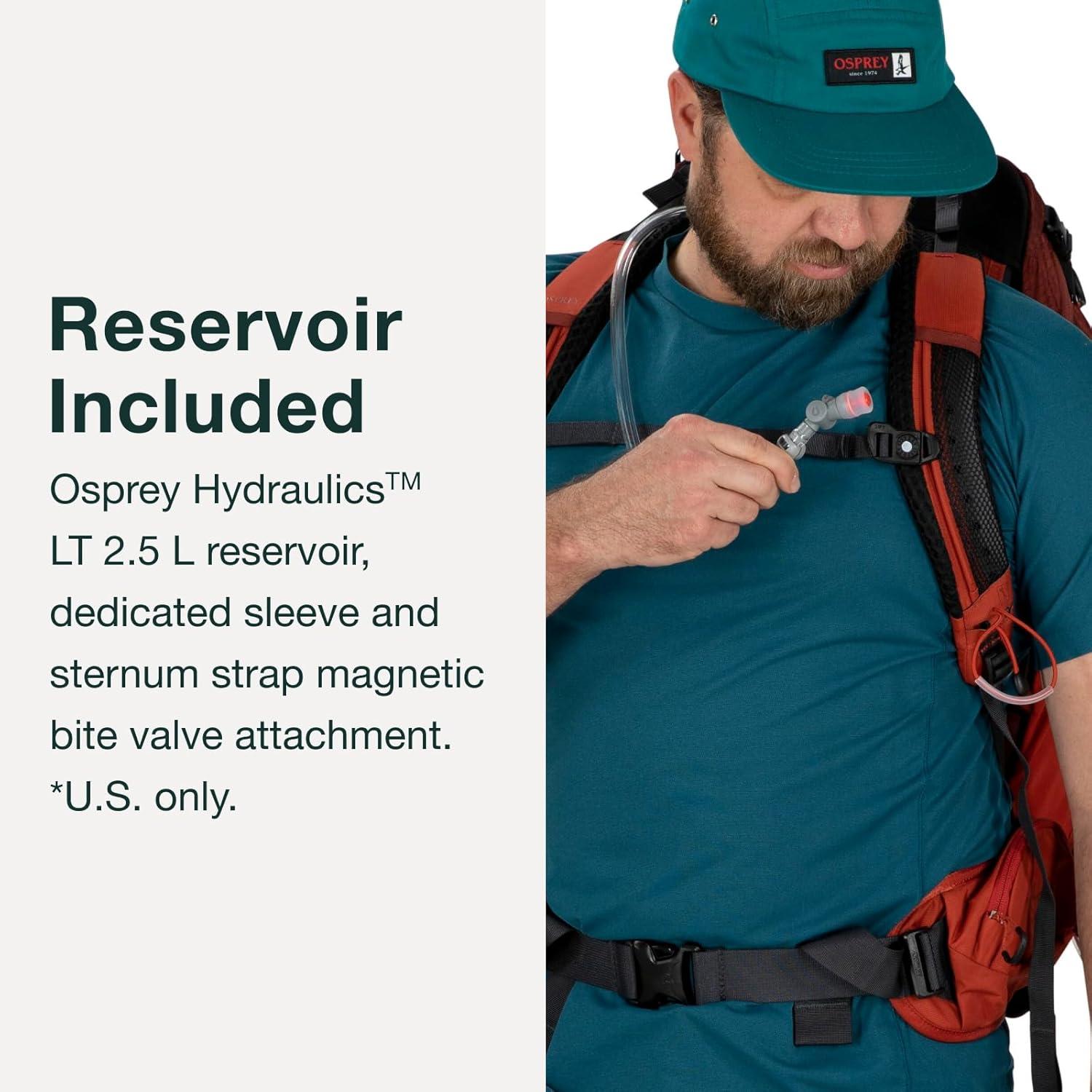 imageOsprey Manta 24L Mens Hiking Backpack with Hydraulics Reservoir Oak Leaf OrangeOak Leaf Orange