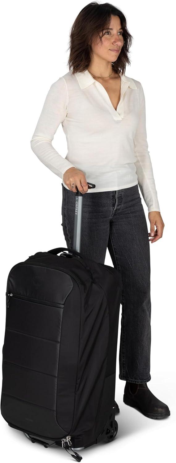 imageOsprey Ozone 2Wheel 80L27 Checked Luggage Lightweight Rolling Bag with High Clearance and Oversized Wheels Travel Suitcase with Mesh Organization Trolley Handle and AddaBag Strap BlackBlack