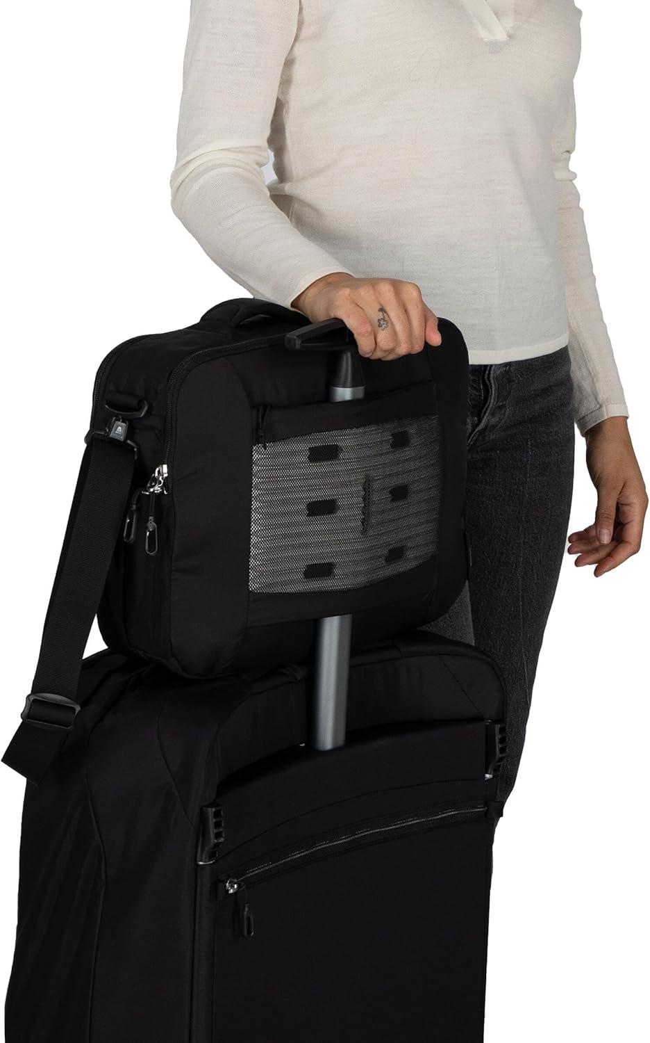 imageOsprey Ozone Brief Bag Lightweight Shoulder Bag with Padded Laptop Sleeve Removable Strap and Hidden Cash Pocket Travel Briefcase and Personal Item Fits Most 16 Laptops CarryOn Companion