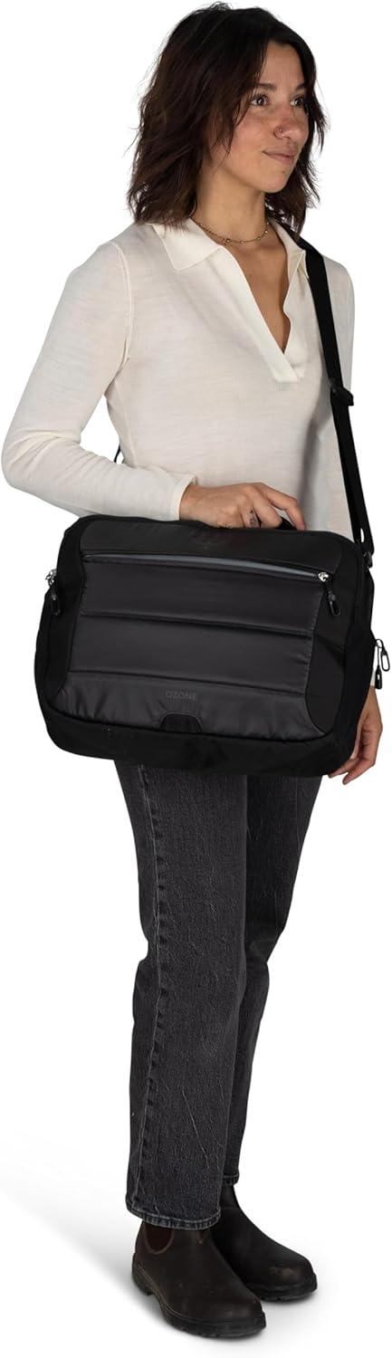 imageOsprey Ozone Brief Bag Lightweight Shoulder Bag with Padded Laptop Sleeve Removable Strap and Hidden Cash Pocket Travel Briefcase and Personal Item Fits Most 16 Laptops CarryOn Companion