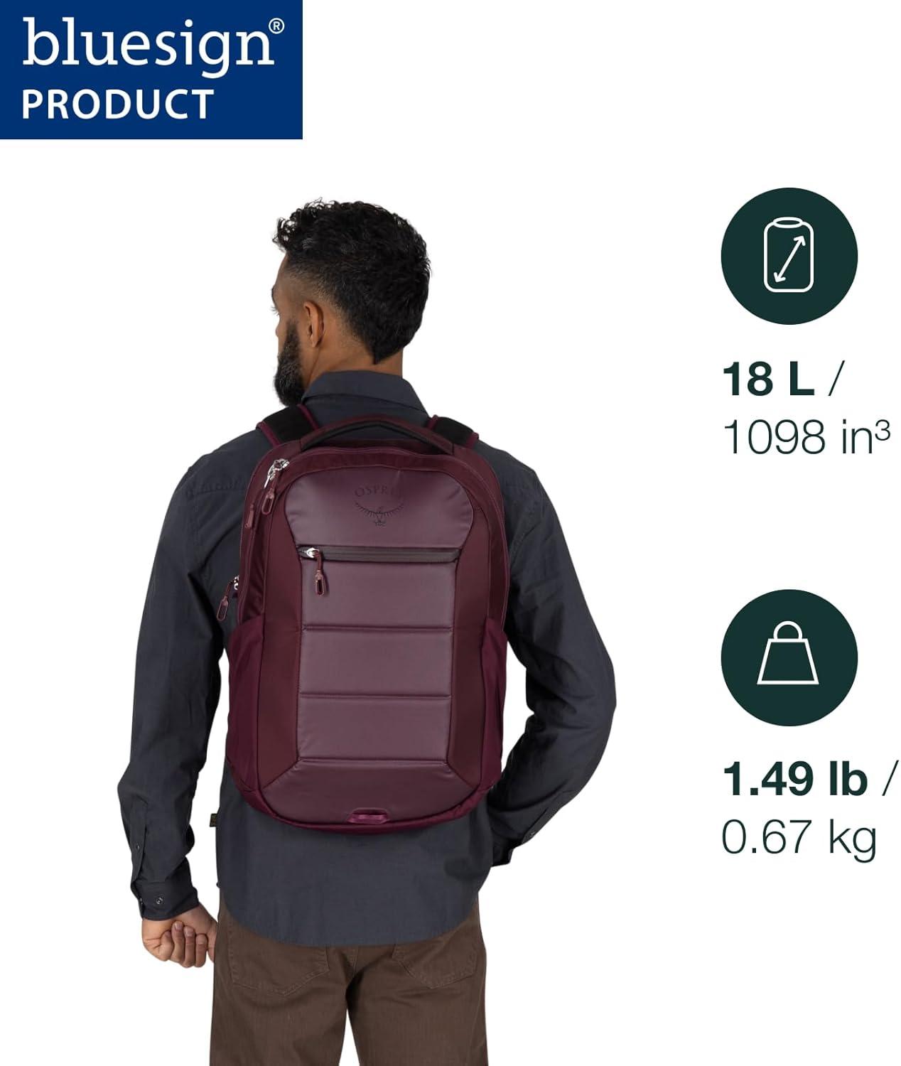 imageOsprey Ozone Laptop Backpack with Ventilated AirScape Backpanel  Lightweight Travel Backpack with 16 Laptop Sleeve  CarryOn Compatible Travel Bag for Men and Women Moody BurgundyMoody Burgundy