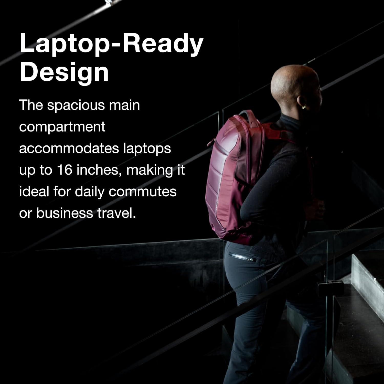 imageOsprey Ozone Slim Pack  Lightweight Laptop Backpack with AirScape Suspension Water Bottle Pockets amp Slim Travel Design  Fits Most 16 Laptops  Personal Item or CarryOn Compatible Moody BurgundyBlack