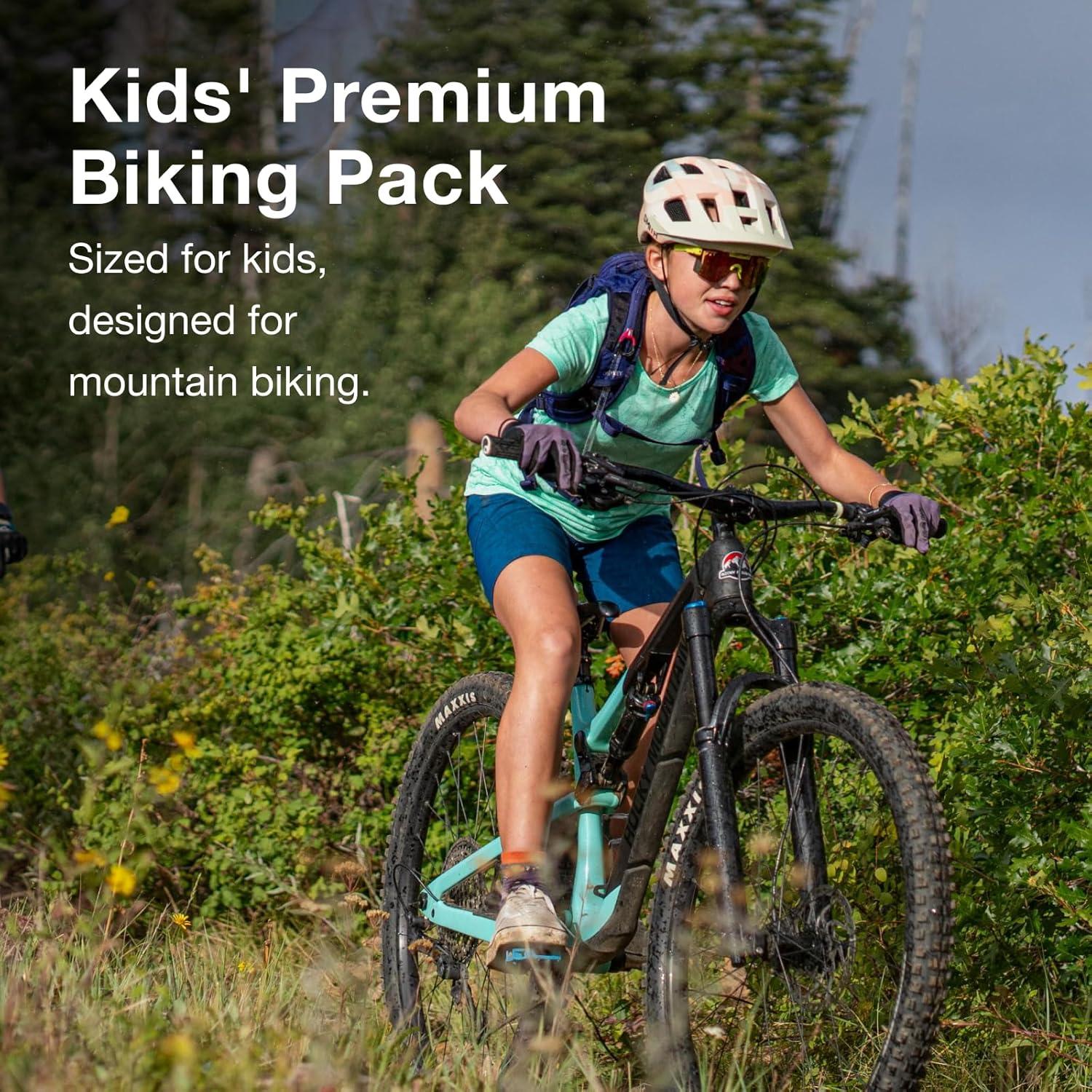 imageOsprey Raptor Jr Boys Mountain Biking Backpack with Hydraulics Reservoir Tundra Green