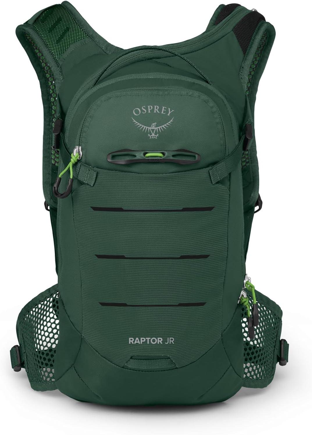 imageOsprey Raptor Jr Boys Mountain Biking Backpack with Hydraulics Reservoir Tundra Green