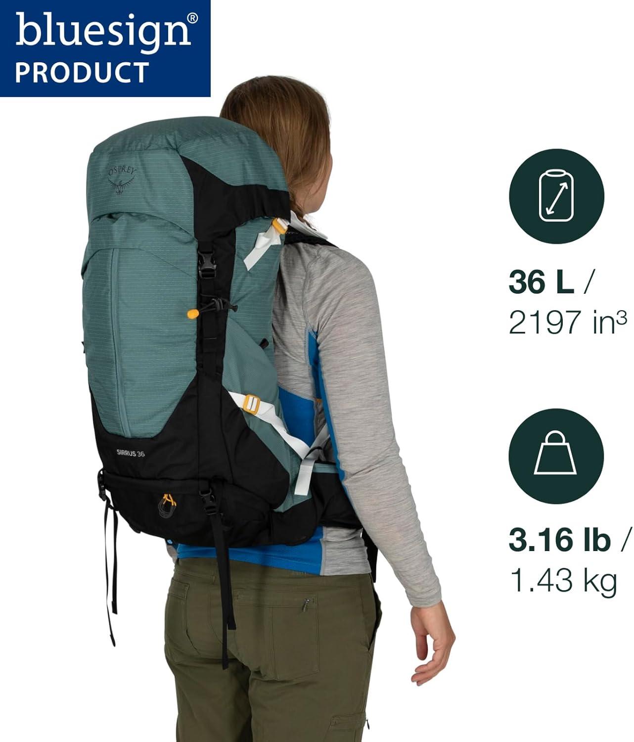 imageOsprey Sirrus 24L Womens Hiking Backpack Muted Space BlueSucculent Green
