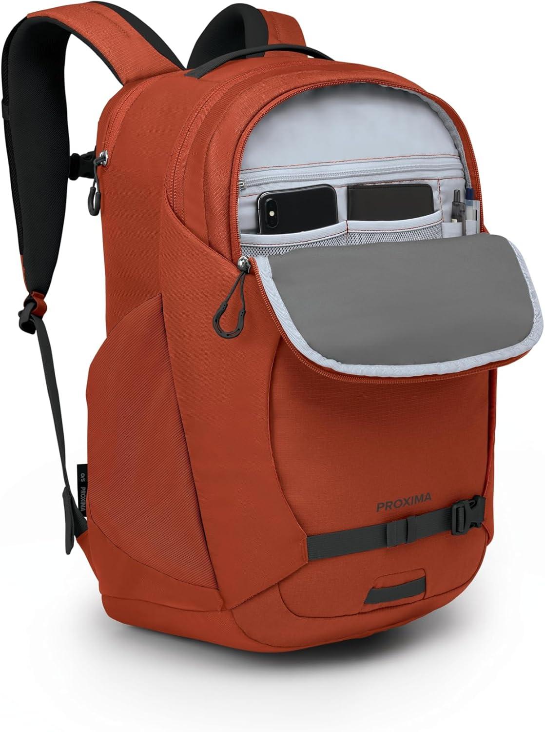 imageOsprey Proxima 30L Campus Laptop Backpack Organized Everyday Pack with Tech Storage Water Bottle Pockets and Comfortable Carry Perfect for School Commute and Travel Kazuma PrintToffee OrangeFirestarter Orange