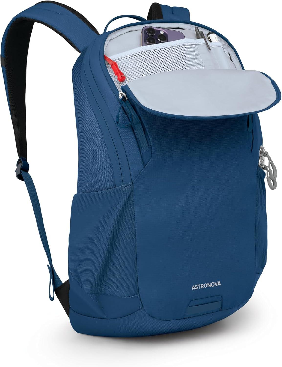 imageOsprey Astronova Campus Laptop Backpack Lightweight Everyday Bag with Laptop Sleeve and Bottle PocketsNight Shift Blue