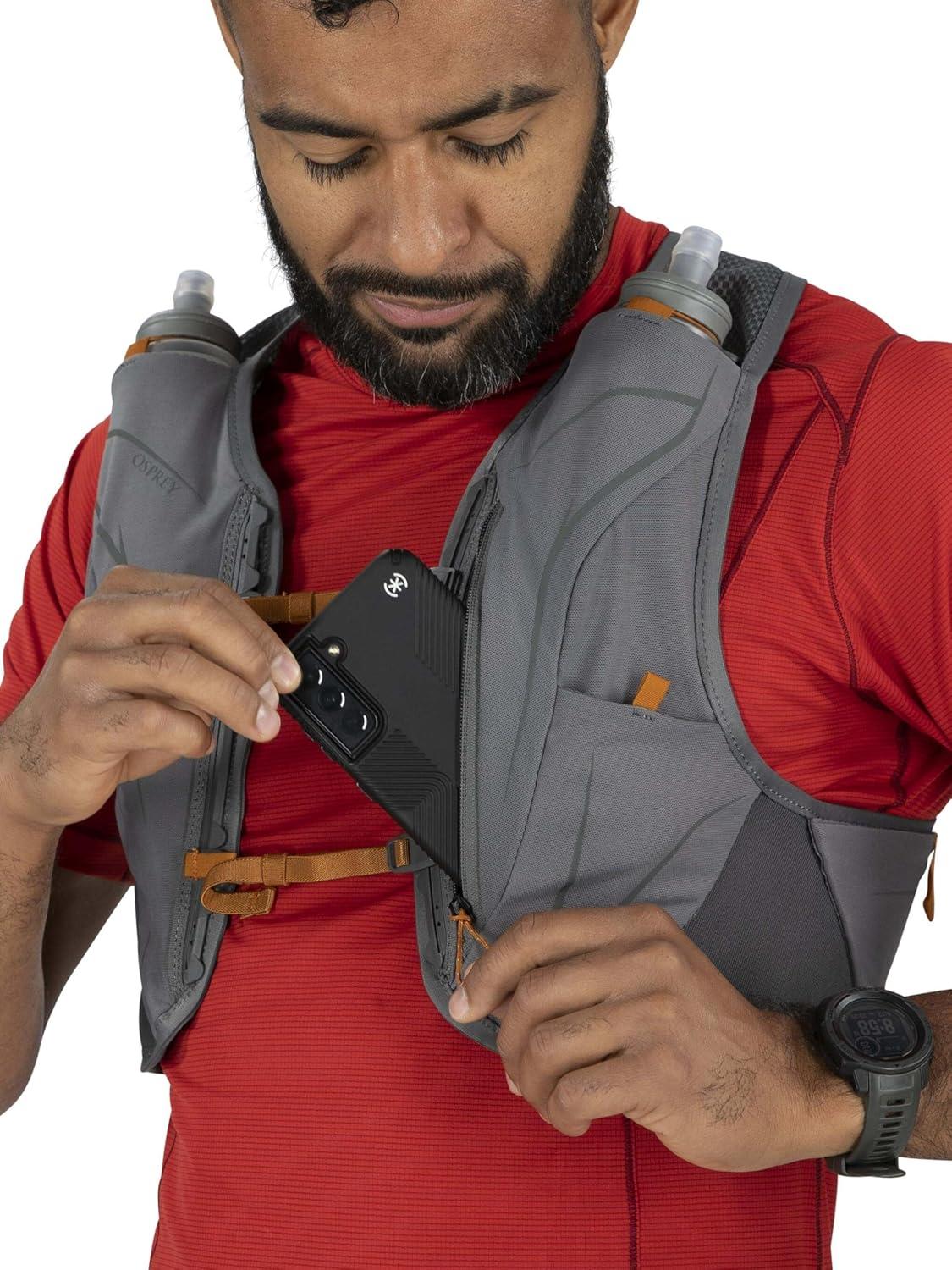 imageOsprey Duro LT Mens Running Hydration Vest with Hydraulics Soft FlasksSeaweed GreenLimon