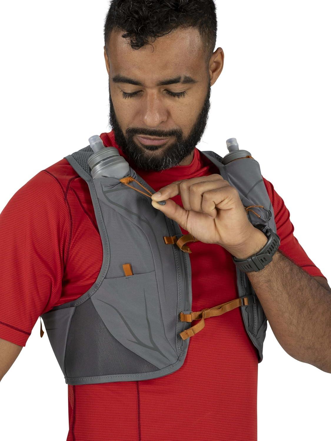 imageOsprey Duro LT Mens Running Hydration Vest with Hydraulics Soft FlasksSeaweed GreenLimon