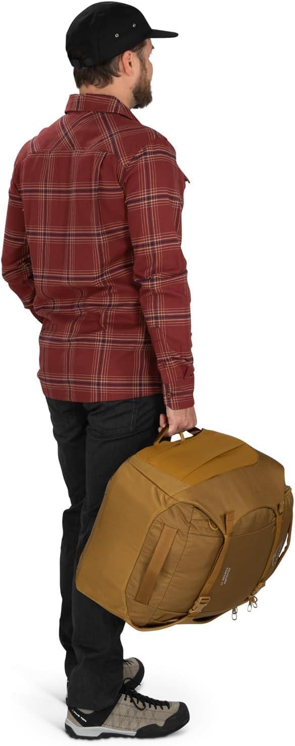 imageOsprey Sojourn Porter 46L Travel Backpack CarryOn Compliant Luggage with StraightJacket Compression and Padded Laptop Sleeve Durable Pack for International or Urban Travel Brindle BrownBlack