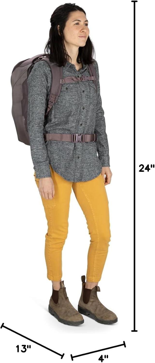 imageOsprey Sojourn Porter 46L Travel Backpack CarryOn Compliant Luggage with StraightJacket Compression and Padded Laptop Sleeve Durable Pack for International or Urban Travel Brindle BrownBlack