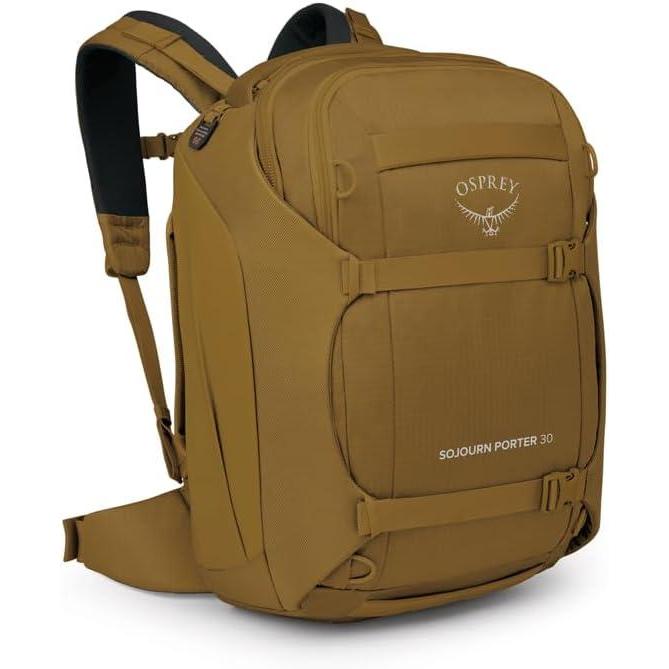 imageOsprey Sojourn Porter 46L Travel Backpack CarryOn Compliant Luggage with StraightJacket Compression and Padded Laptop Sleeve Durable Pack for International or Urban Travel Brindle BrownBrindle Brown