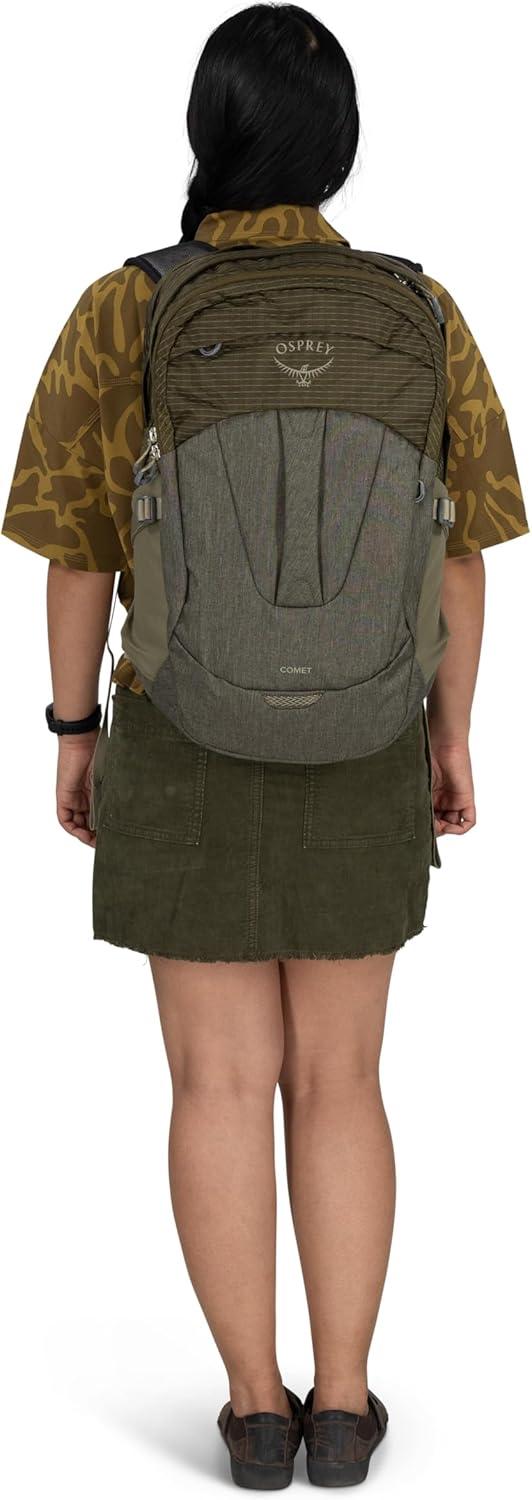 imageOsprey Comet Laptop Backpack Dual Compartment Commuter Bag for Laptop amp Everyday Essentials Moss GreenEarl Grey HeatherMoss Greenearl Grey Heather