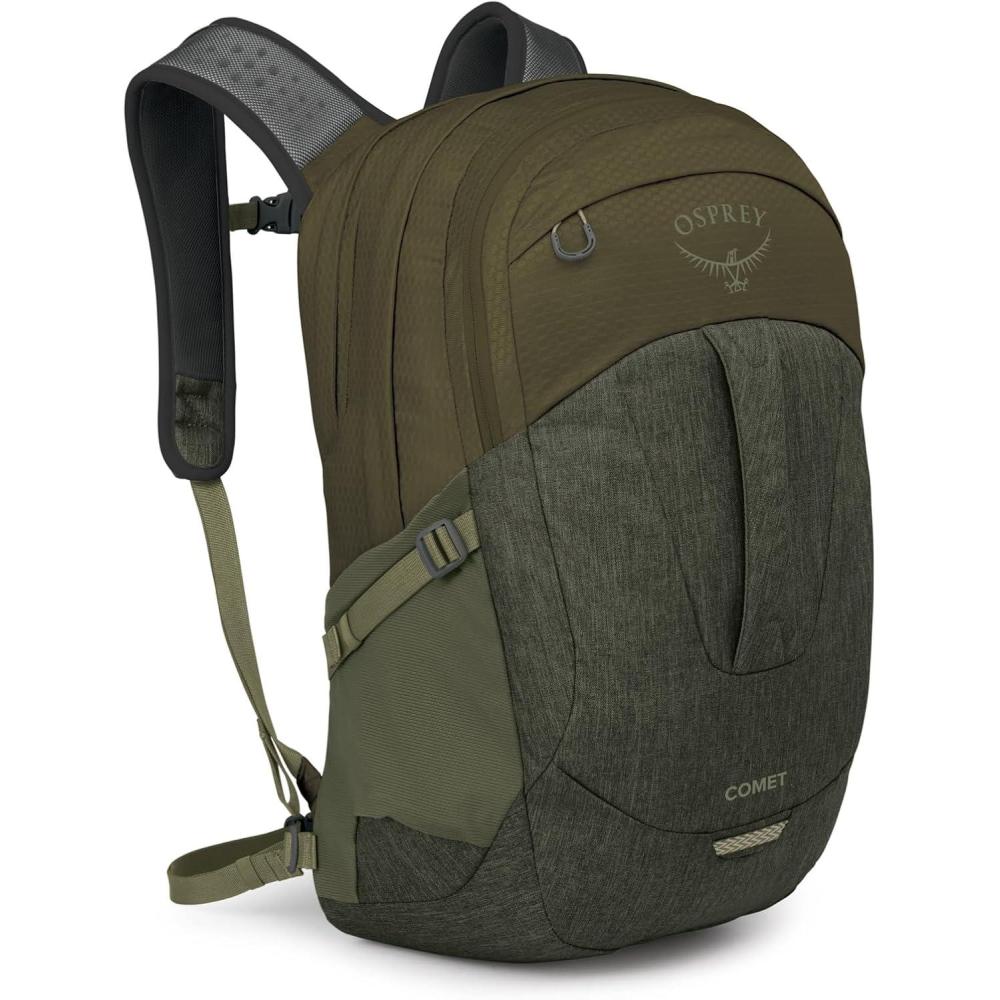 imageOsprey Comet Laptop Backpack Dual Compartment Commuter Bag for Laptop amp Everyday Essentials Moss GreenEarl Grey HeatherMoss Greenearl Grey Heather