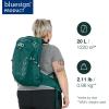 Osprey Tempest 20L Women’s Hiking Backpack with Hipbelt, Jasper Green, WXS/S(Stealth Black)
